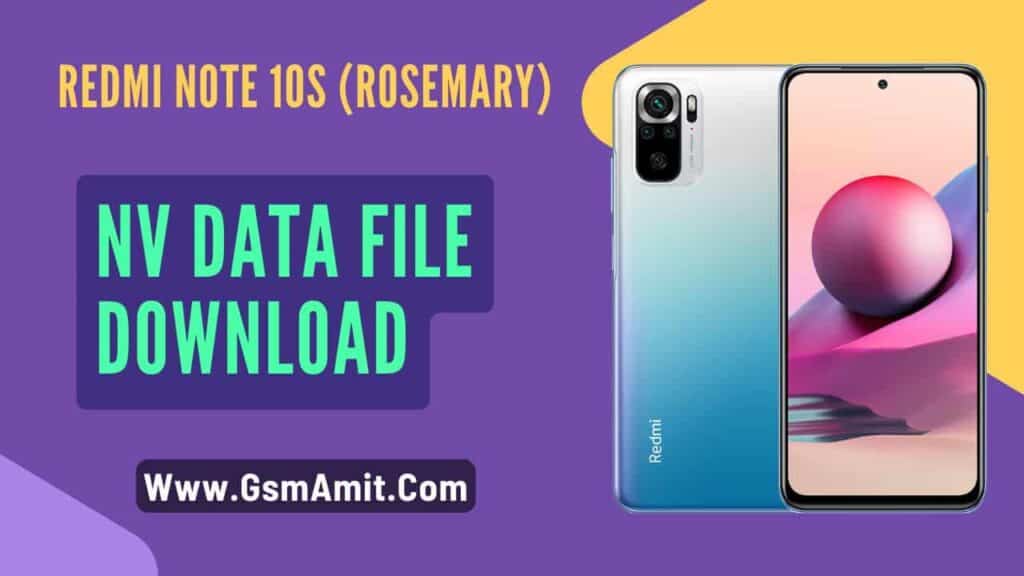 Redmi Note 10S (Rosemary) NV DATA File Download
