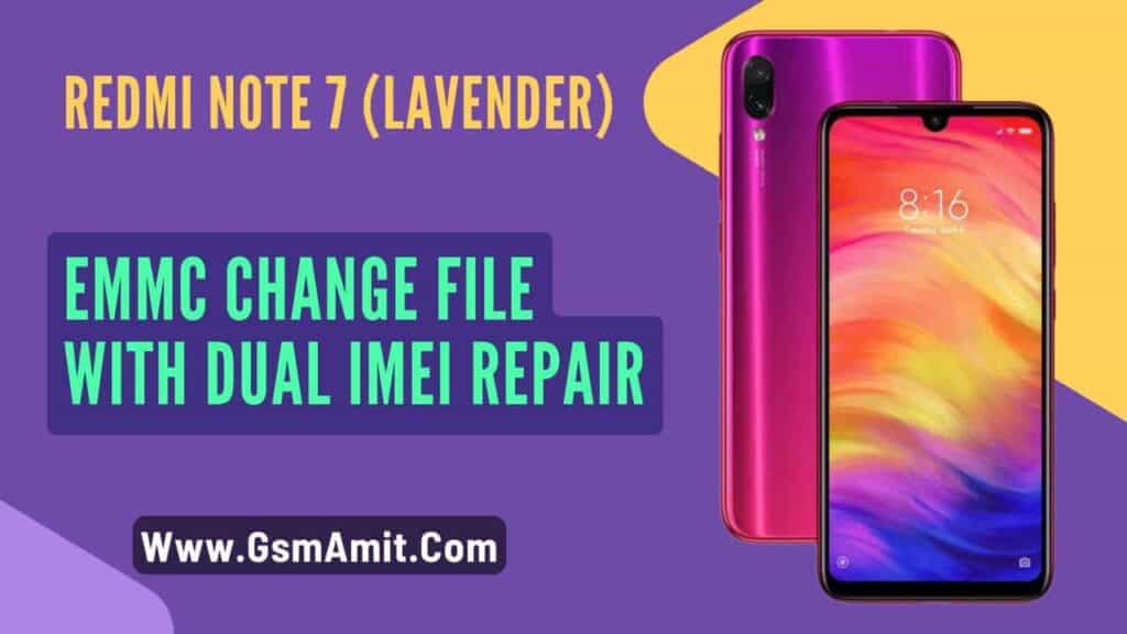 Redmi Note 7 EMMC Change File with Dual IMEI Repair