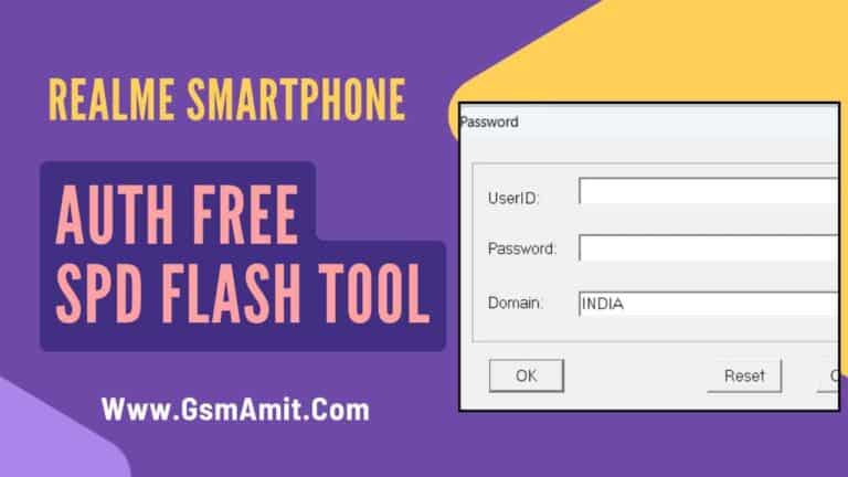 Realme SPD Unisoc Auth Free Flash Tool