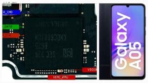 Samsung Galaxy A05 SM-A055F ISP eMMC Pinout & Test Point