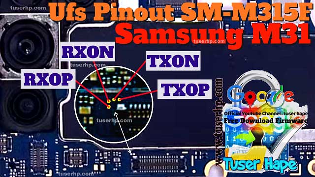 Samsung Galaxy M31 SM-M315 ISP UFS Pinout & Test Point