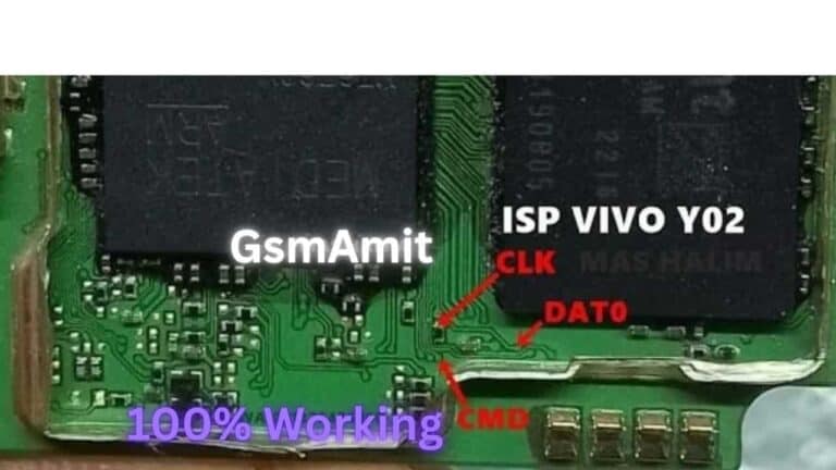 Vivo Y02 PD2236F ISP Pinout EMMC Pinout