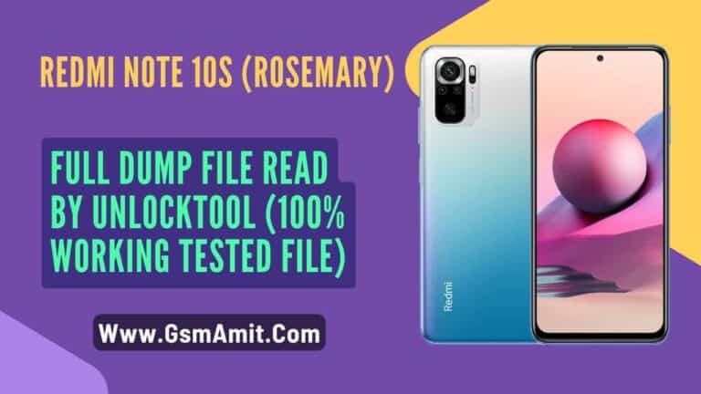 Redmi Note 10S (Rosemary) Full Dump File Read By UnlockTool