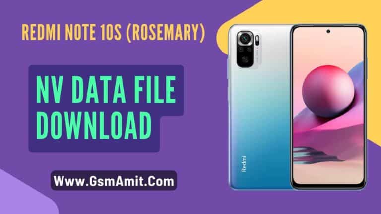 Redmi Note 10S (Rosemary) NV DATA File Download