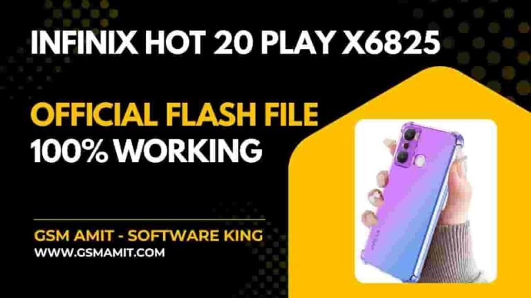 Infinix Hot 20 Play X6825 Official Flash File (Stock ROM)