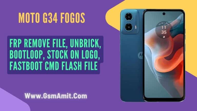 MOTO G34 FOGOS FRP File Fastboot CMD File