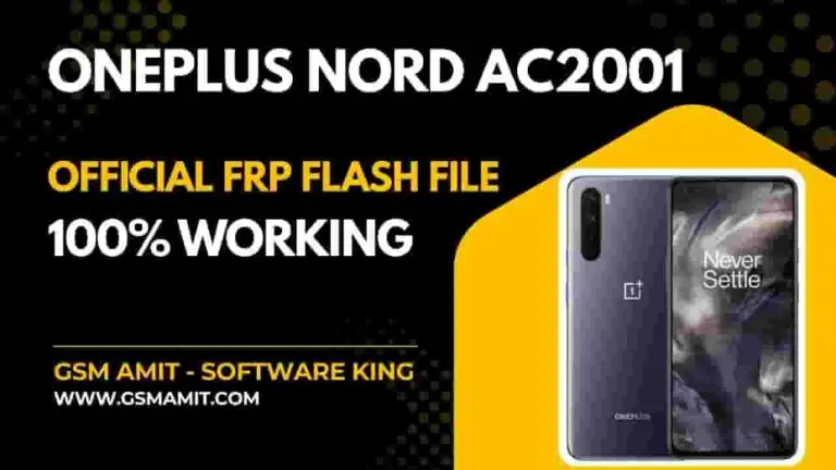 ONEPLUS NORD AC2001 FRP Flash File (Stock ROM)