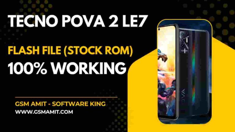 Tecno Pova 2 LE7 Flash File (Stock ROM)