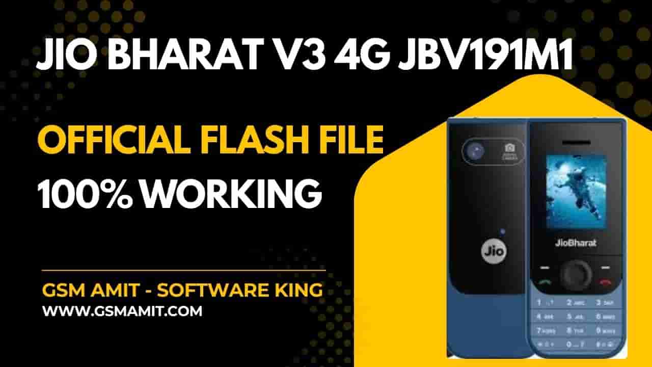 Jio Bharat V3 4G JBV191M1 Official Flash File (Stock ROM)